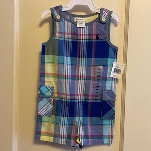Boy 9M summer plaid jumper!